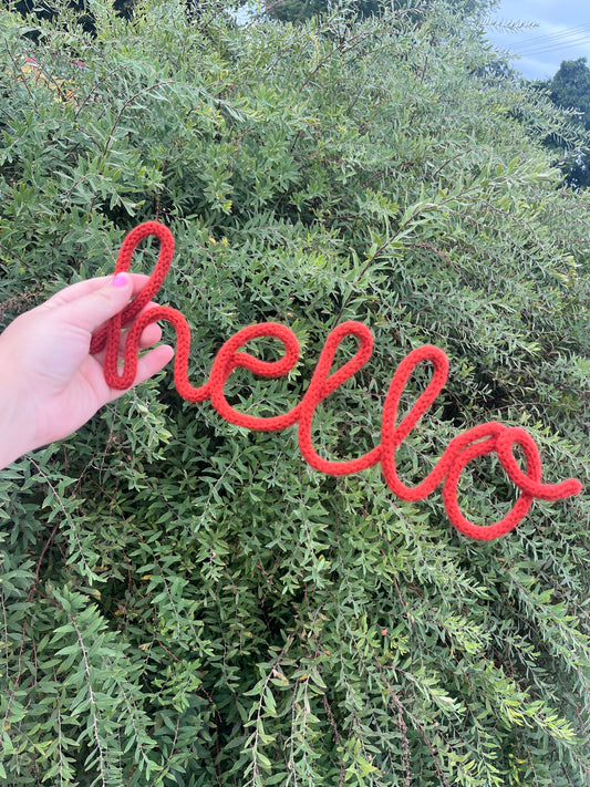 Hello Wire Sign